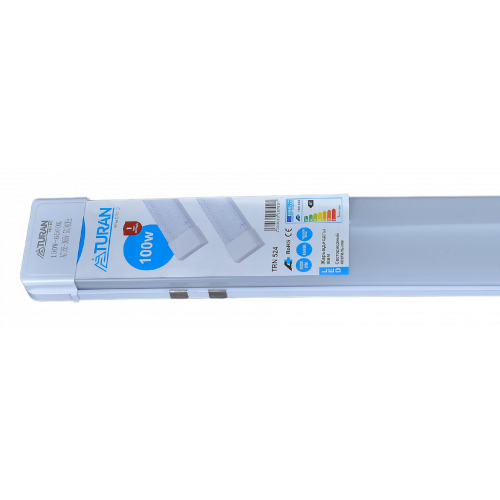 LED линейный светильник 100W, 120 см, 6400K, матовый корпус