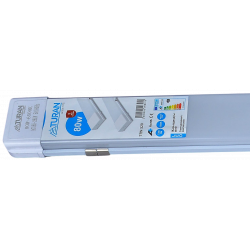 LED линейный светильник 80W, 120 см, 6400K, матовый корпус