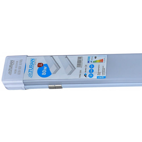 LED линейный светильник 80W, 120 см, 6400K, матовый корпус