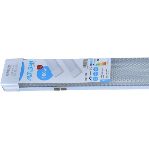 LED линейный светильник 100W, 120 см, 6400K, прозрачный корпус