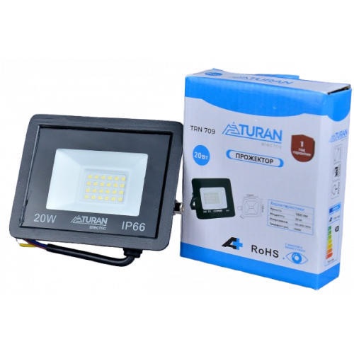 Светодиодный прожектор Turan 20W, 6400K, холодный белый свет