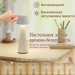 💡 Беспроводная настольная лампа белого цвета — стиль и комфорт без проводов