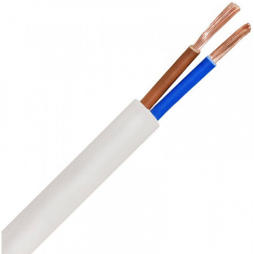 Провод ПВС 2x4 мм², 100 м, белый, ГОСТ, EKT